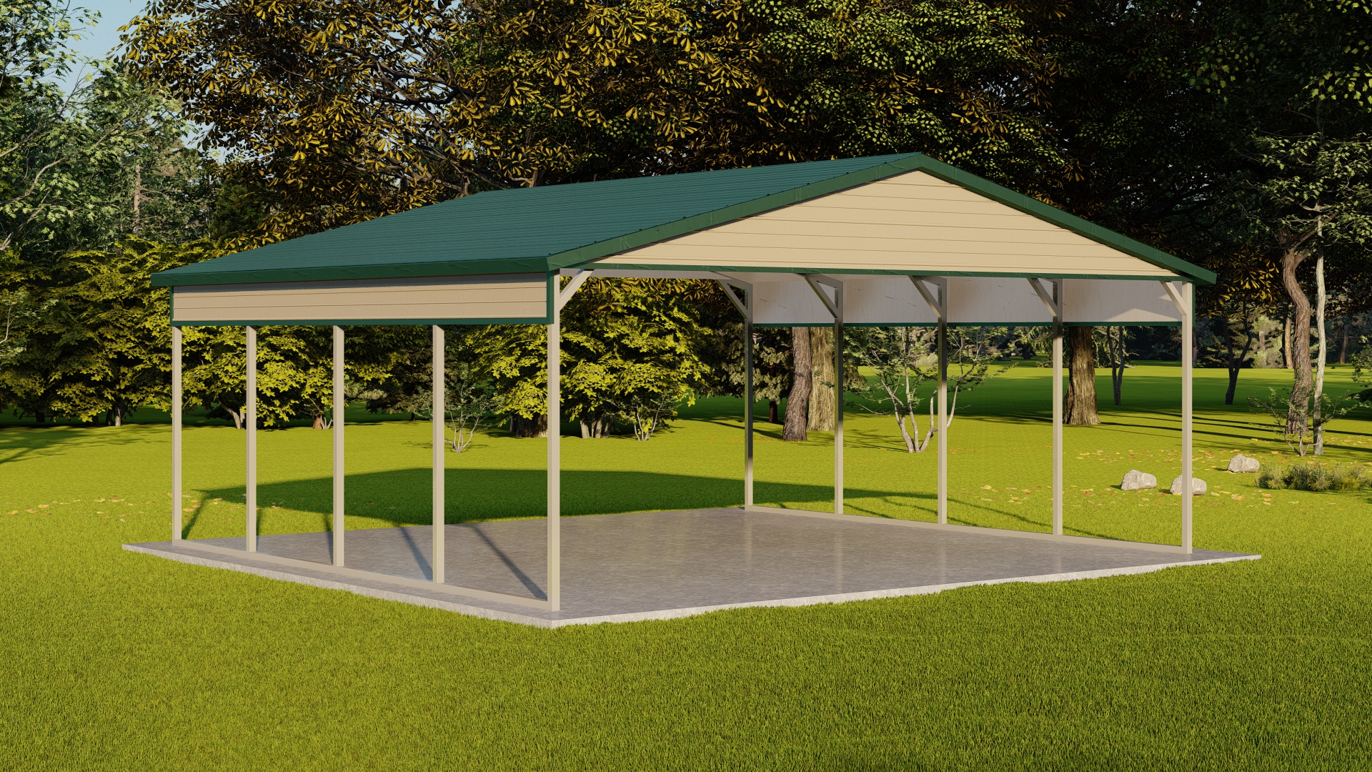 Metal carports for sale, 12 to 30 feet wide